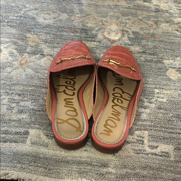 Sam Edelman Mules Women’s 10 Pink Linnie Slides Shoes Loafers Slip On Leather - Picture 4 of 7